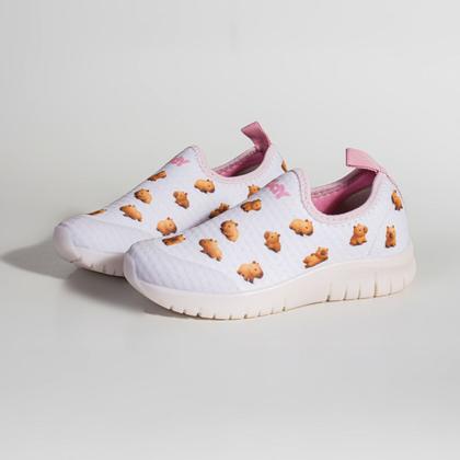 Imagem de Tênis Infantil Menina Capivara Agarradinha Rosa