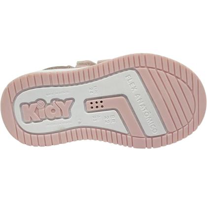 Imagem de Tênis Infantil Menina Casual Dia a Dia Passeio Escola Retro com Brilho Conforto Kidy 313-0041