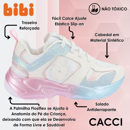 Imagem de Tenis Infantil Menina com Design Leve Moderno Bibi Pegasus
