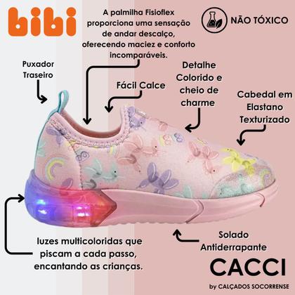 Imagem de Tenis Infantil Menina Conforto Luz Bibi Space