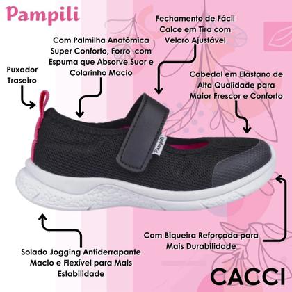 Imagem de Tênis Infantil Menina Conforto Maciez Mini Soft Pampili