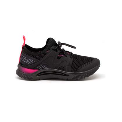 Imagem de Tênis Infantil Menina Klin New Sport Preto Pink Com Ajuste