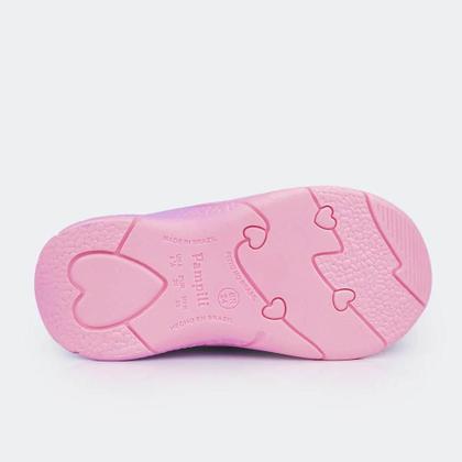 Imagem de Tênis infantil menina mini soft preto rosa