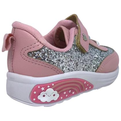 Imagem de Tenis Infantil Menina Moderno Glitter Luz de LED Molekinha