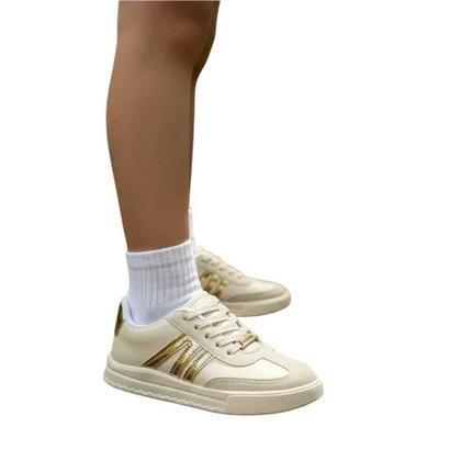 Imagem de Tênis Infantil Menina Molekinha Casual Escolar Dourado 29