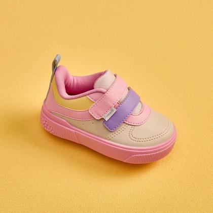 Imagem de Tênis Infantil Menina Pampili Yumi Branco Candy Color