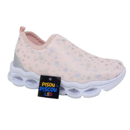 Imagem de Tenis Infantil Menina sem Cadarço com Luz Led que Pisca Leve