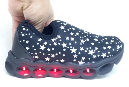 Imagem de Tenis Infantil Menina sem Cadarço com Luz Led que Pisca Leve