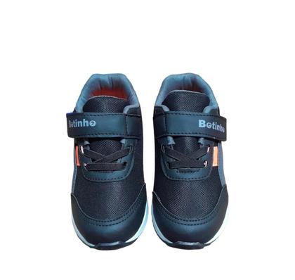 Imagem de Tenis Infantil Menino Botinho Calce Facil tiras autocolantes Preto Leve