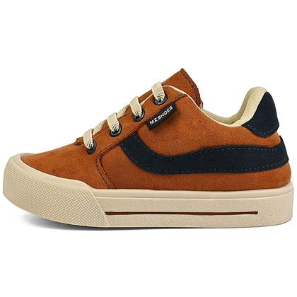 Imagem de Tênis Infantil Menino Casual Cano Baixo Caramelo Conforto Escolar Mz Shoes
