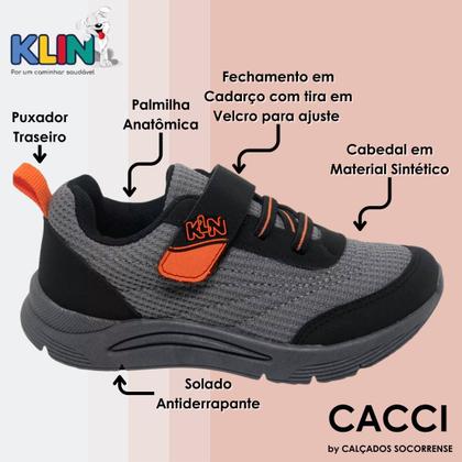 Imagem de Tenis Infantil Menino Conforto Casual Klin New Sport