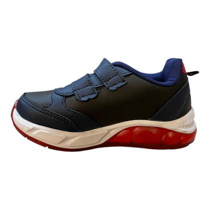 Imagem de Tenis Infantil Menino Disney Personagem Homem Aranha Led Calce Fácil Autocolante Msp11dy Marinho