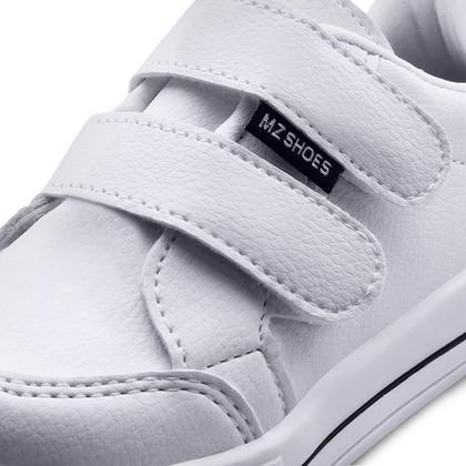 Imagem de Tênis Infantil Menino Escolar Casual Masculino Leve MzKid Branco