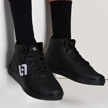 Imagem de Tenis Infantil Meninos Botinha Cano Alto Escolar Casual Basico + Oculos Relogio