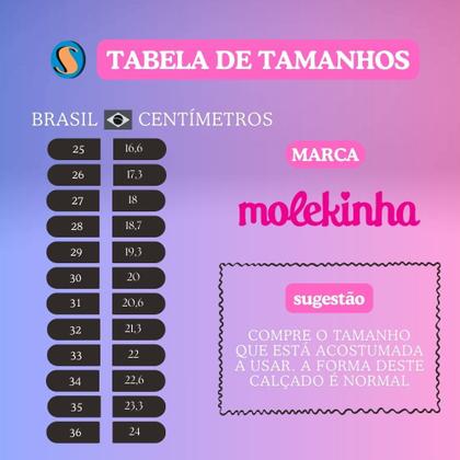 Imagem de Tênis Infantil Molekinha Blogueira Escolar Conforto Fashion