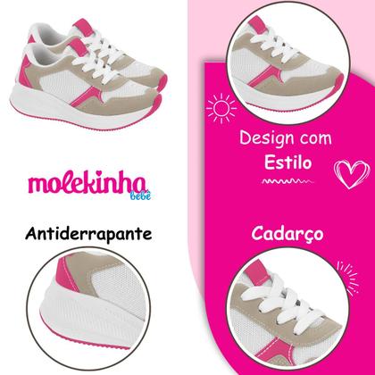 Imagem de Tênis Infantil Molekinha Feminino Moderno Fashion Confortável