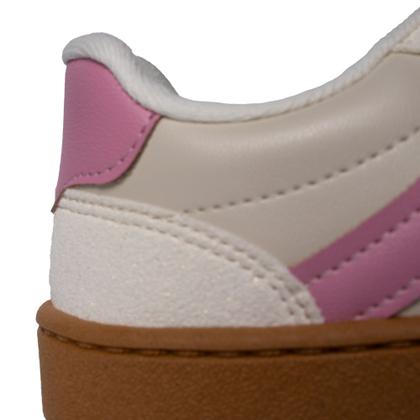 Imagem de Tênis Infantil Molekinha Napa Casual Brilho Branco/Rosa