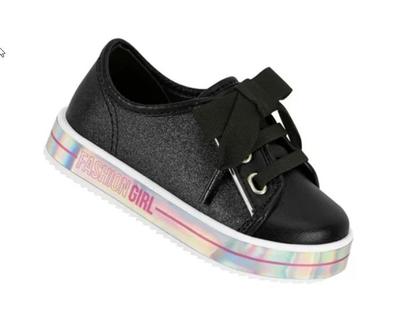 Imagem de Tênis Infantil Molekinha Preto 2131.508 - Conforto e Estilo para Meninas