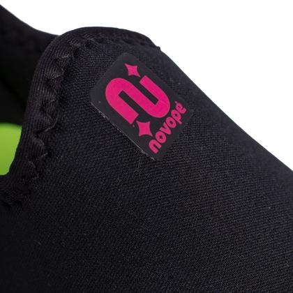 Imagem de Tênis Infantil Novopé Flexível Glitter Preto/Branco/Pink