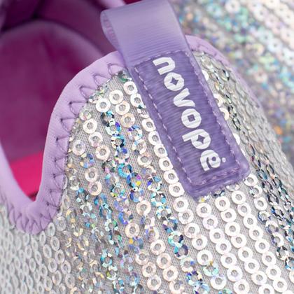 Imagem de Tênis Infantil Novopé Paetê Holográfico Prata