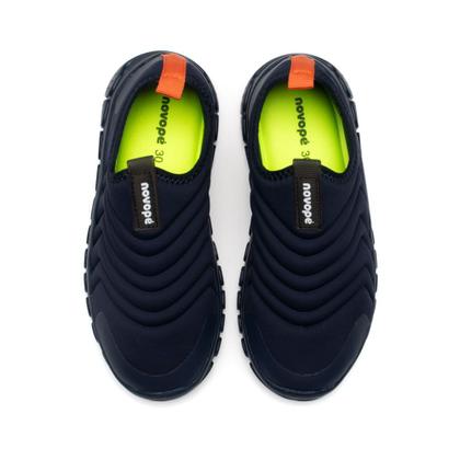 Imagem de Tênis Infantil Novopé Sem Cadarço Marinho/Laranja