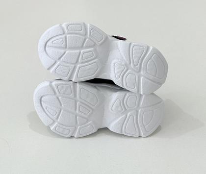 Imagem de Tênis Infantil Pampili Menina Preto Rosa tiras autocolantes Conforto Estilo Casual Esportivo Moda Kids Fashion