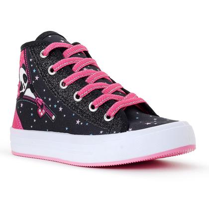 Imagem de Tênis Infantil Panda Feminino Casual Botinha Menina Glitter Escolar