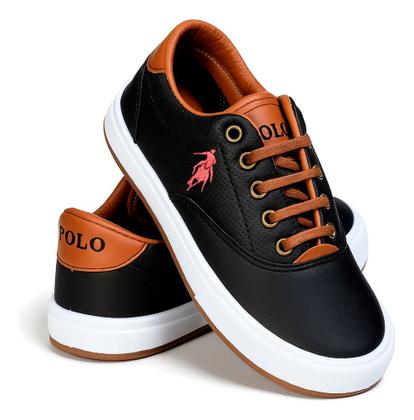Imagem de Tenis Infantil Sapatenis Da Polo Confortável Casual Elegante Para Criança 25 ao 32