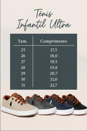 Imagem de Tenis Infantil Sapatenis Da Polo Confortável Casual Elegante Para Criança 25 ao 32