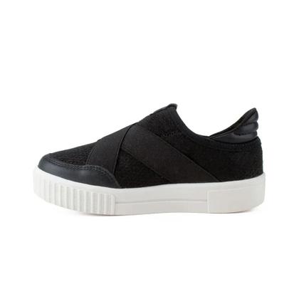 Imagem de Tênis Infantil Slip On Flatform Pink Cats Casual Preto para o Dia a Dia