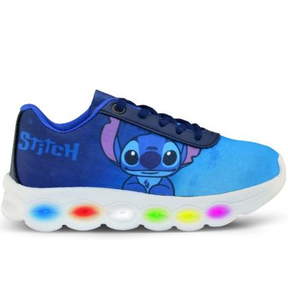 Imagem de Tênis Infantil Stitch Com Led Super Macio e Leve Lançamento