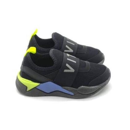 Imagem de Tenis Infantil Vitz Tenis 350003 - PRETO / AMARELO - 30
