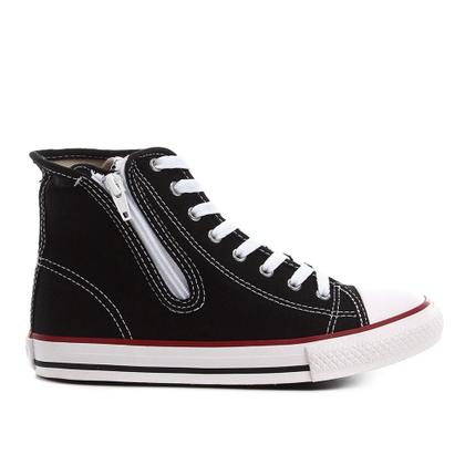 Imagem de Tenis Infanto Juvenil Diversão Star Unissex Canvas Hi Ziper Cano Médio All 09PR