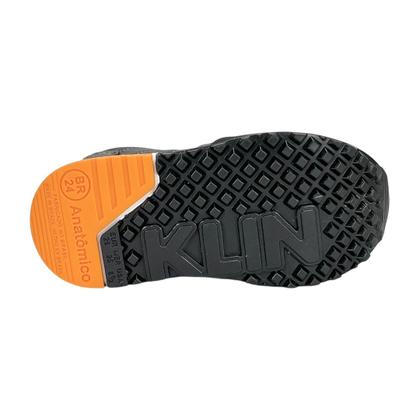 Imagem de Tênis Klin Infantil Walk Mini 216126 Preto Grafite Laranja