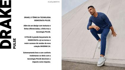 Imagem de Tênis KNIT Casual Democrata Denim DRAKE PULSE 600102 Lançamento Outono Inverno 2024