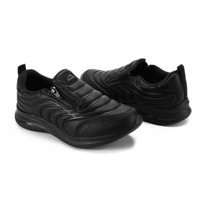 Imagem de Tênis Kolosh Esportivo Feminino De Calce Fácil Preto K7032A
