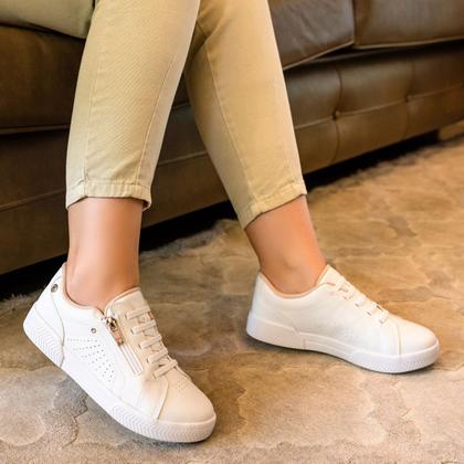 Imagem de Tenis Kolosh Original Feminino Casual Calce Facil Detalhes Ziper Conforto Dia A Dia Lancamento Fashion