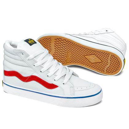 Imagem de Tênis Mad Rats Sintético Unissex Hi Top PU  Branco Vermelho