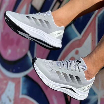 Imagem de Tênis Masculino Academia Caminhada Corrida Leve Confortavel Kit com Relógio