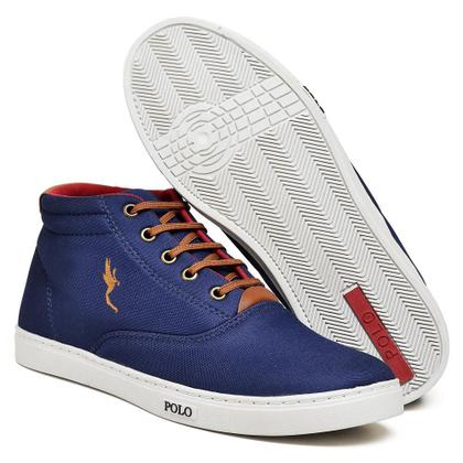 Imagem de Tênis Masculino Casual Cano Alto + Boné + Relógio Kit 3