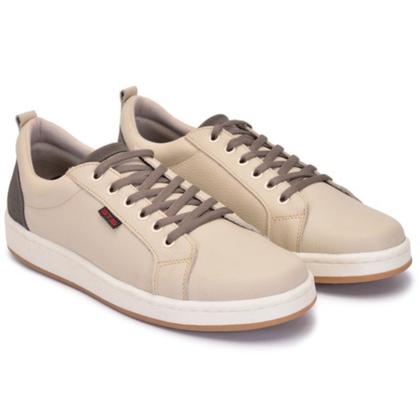 Imagem de Tênis Masculino Casual De Couro Com Solado Antiderrapante Estilo Urbano