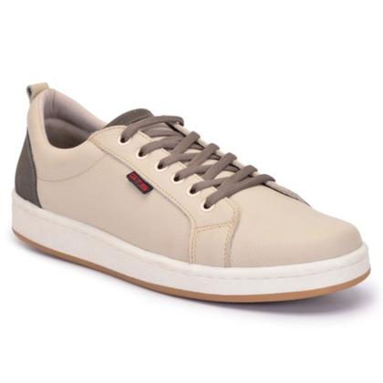 Imagem de Tênis Masculino Casual De Couro Com Solado Antiderrapante Estilo Urbano