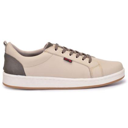 Imagem de Tênis Masculino Casual De Couro Com Solado Antiderrapante Estilo Urbano