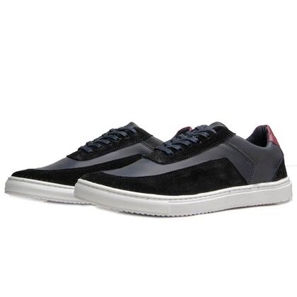 Imagem de Tênis Masculino Couro Casual Estiloso Modelo Esportivo Confortável Tendência Moda Trabalho Lazer