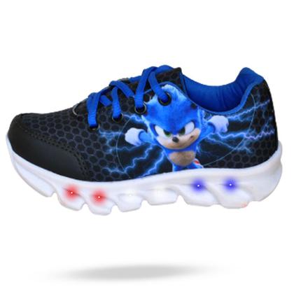 Imagem de Tenis Masculino De Led Sonic Personagem Luzinha + Chinelo
