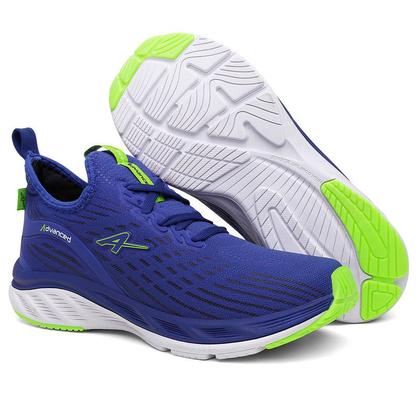 Imagem de Tênis Masculino Esportivo Academia Leve Via Livre Azul Neon