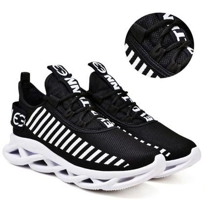 Imagem de Tênis Masculino Esportivo Casual Leve Exercício Funcional Treino- 3 Pares BORDO/ROSA