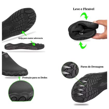 Imagem de Tênis Masculino Feminino Esportivo Sapatilha Aqua Confortável Macia Leve Caminhada Academia Treinos
