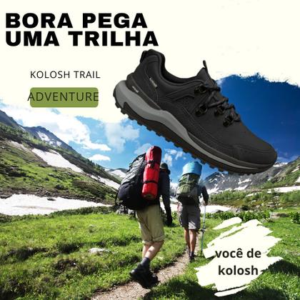 Imagem de tenis masculino kolosh trilha trail preto