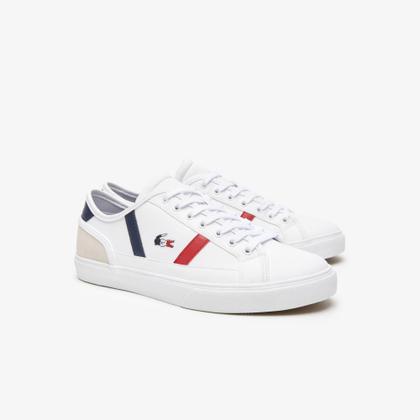 Imagem de Tênis masculino Lacoste Sideline Pro em couro tricolor